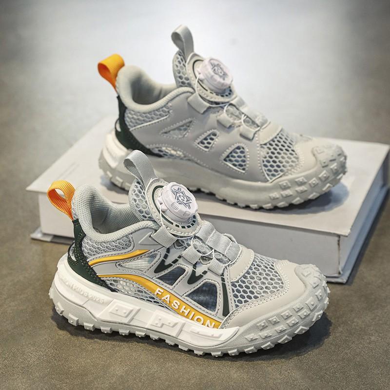 Boys Kids Running Shoes Breathable Mesh Sport Sneakers 7-16 Years Old