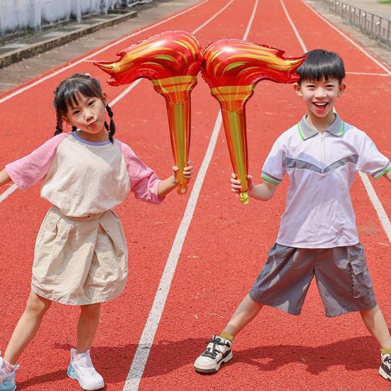 10/20/30Pcs Inflatable Torch Sports Game Torch Balloon Favors Bulk Aluminum Film Fake