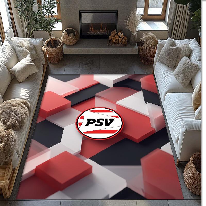 PSV Eindhoven FC Soccer Football Pattern Soft Area Rug Non Slip Indoor Floor Carpet Sports Decor Mat for Bedroom