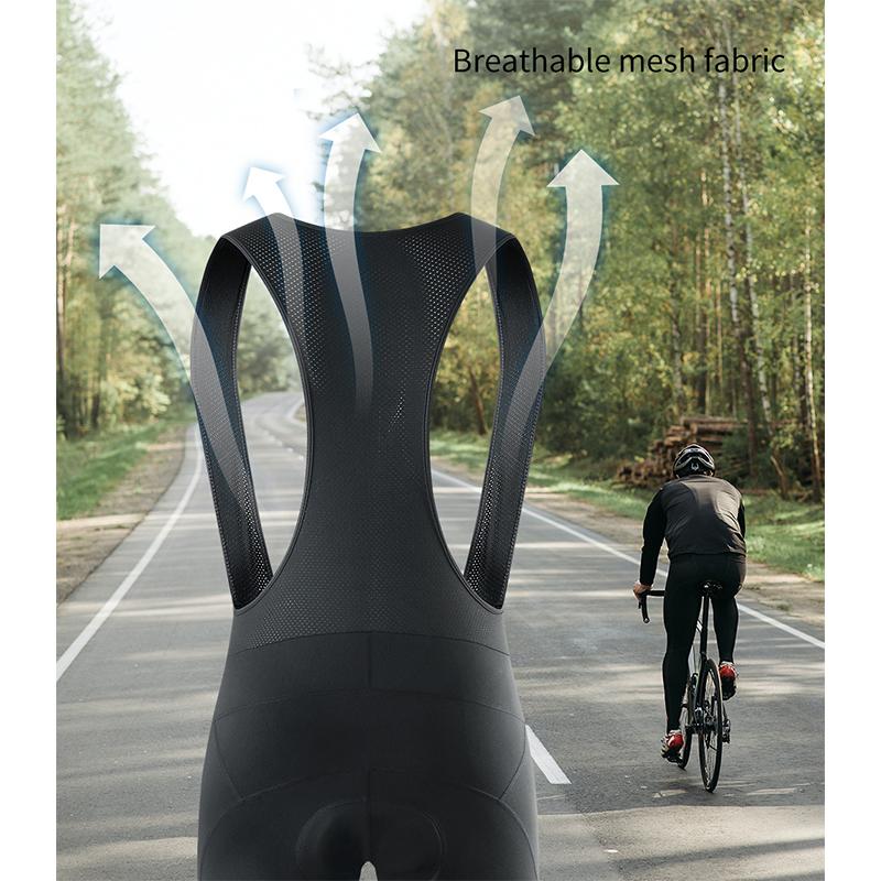 Комплекты для велоспорта Мужская термофлисовая куртка WOSAWE с гелевой подкладкой и брюки-комбинезон