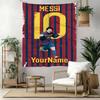 Messi Custom Your Name Wall Decor Tapestry Art For Pet Memorial Birthdaywedding Party Backdrop Family Gift