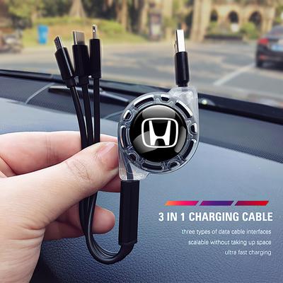 SNUF6 3-в-1 Кабель для зарядки Micro USB Type C Мультизарядное устройство Для Honda Civic Accord Crosstour Spirior Odyssey Avancier UR-V Sienna CR-Z