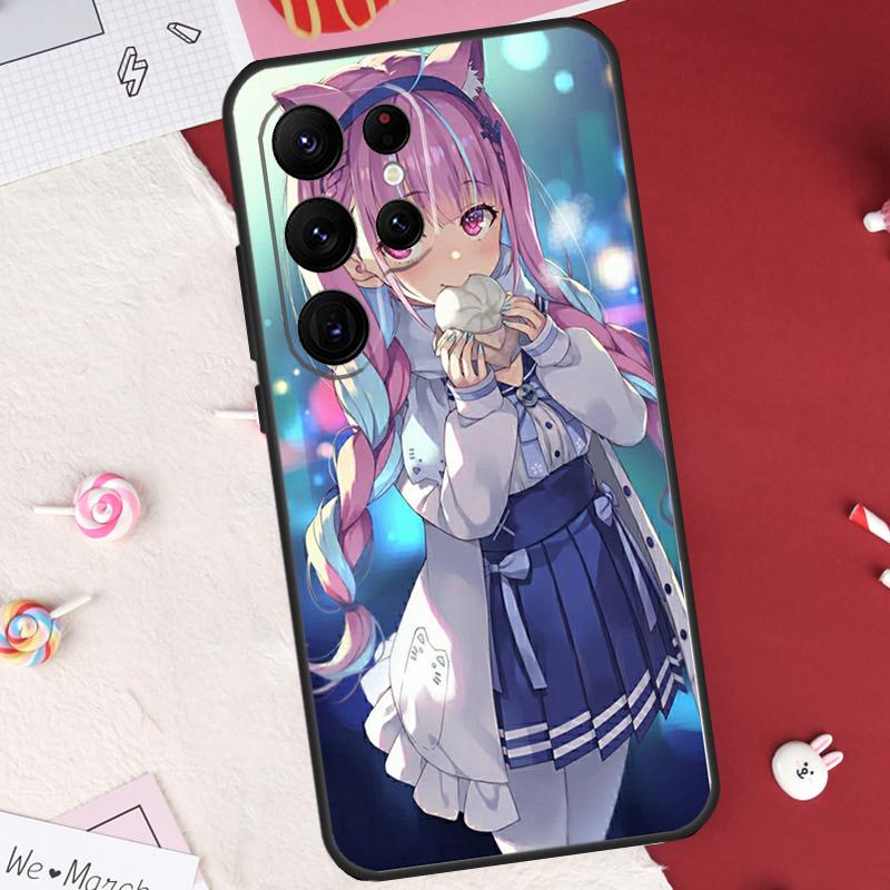 Чехол Hololive Minato Aqua для Samsung Galaxy S26 Ultra S23 S22 S21 S20 S24 S25 Ultra S10 Plus S25 FE Защитный корпус