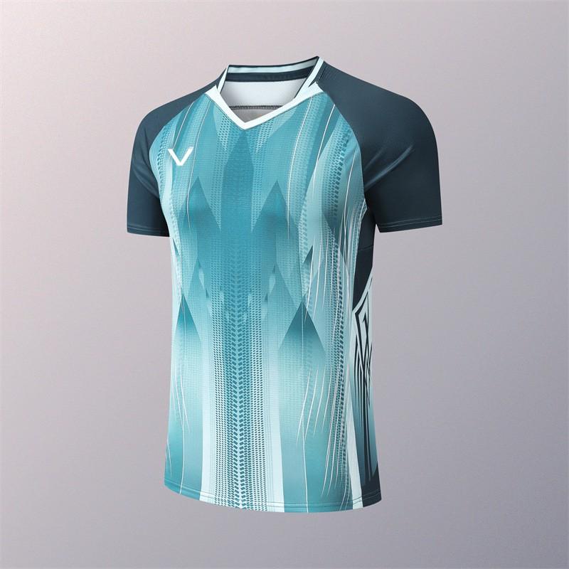 Unisex Badminton Shirt Short Sleeve Sport T-Shirt Men Women Kids Students Volleyball Training Competition Team Uniform