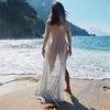 2024 Кружевной пляжный парео пляжная одежда купальник Cover up Playa парео туники для пляжа кимоно купальники Q805