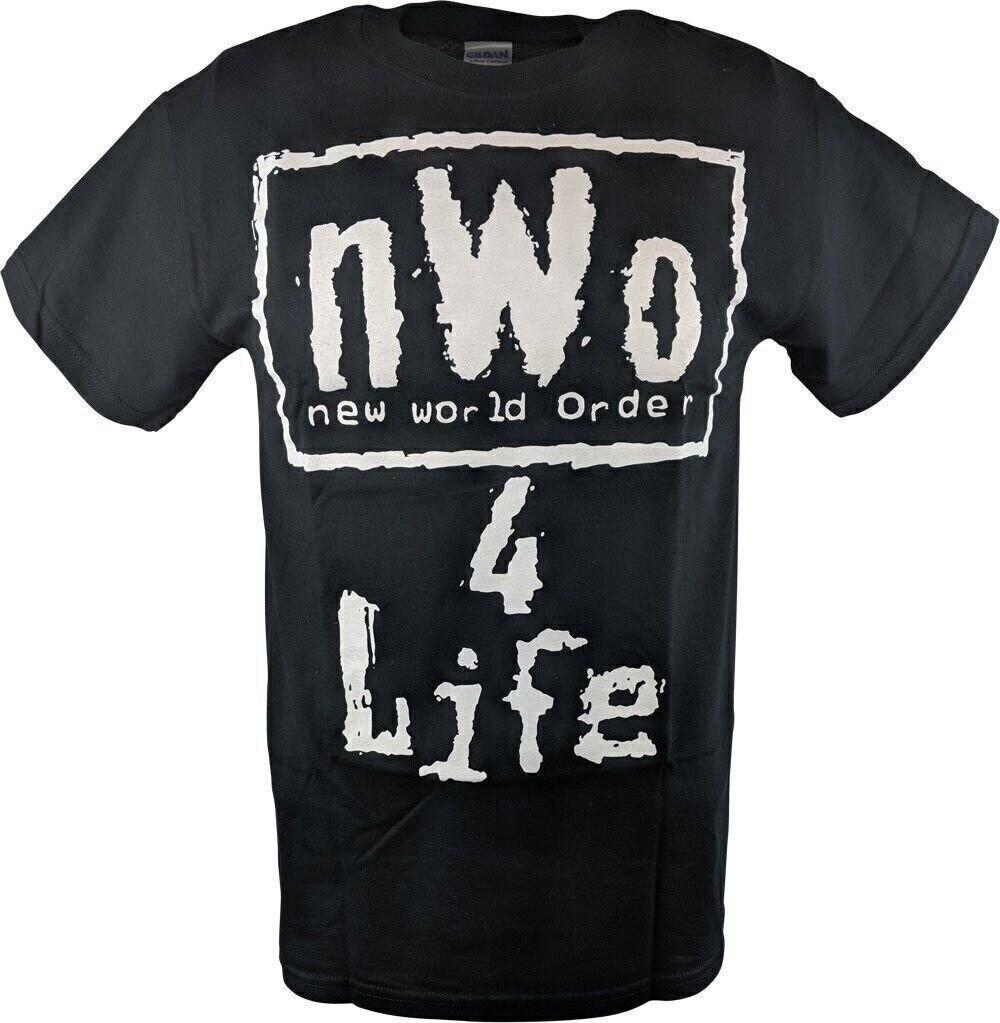 NWo 4 Life WCW Белый Логотип Унисекс Черная Футболка