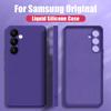 Роскошный чехол для Samsung Galaxy S23 S22 S24 S25 Ultra Plus S23 FE A17 A56 A55 A15 A35 A54 A16 5G, жидкий силикон, мягкая крышка для телефона