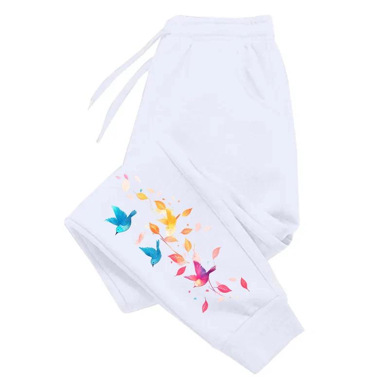 Милые брюки с принтом птиц Hota Распродажа Женские спортивные штаны Повседневные спортивные штаны для фитнеса и бега Женская одежда