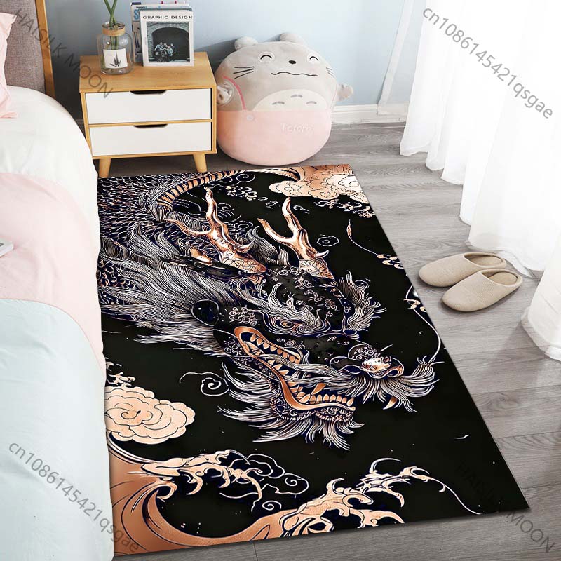 Multi-Size Eastern Dragon Pattern Carpet for Living Room Bedroom Sofa Home Decor Non-slip Floor Mat Large Size Luxury Gift