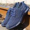 NEW Denim Men Canvas Shoe Lightweight Anti Slip Driving Shoe Comfortable Breathable Casual Shoe Retro Breathable Loafers for Men