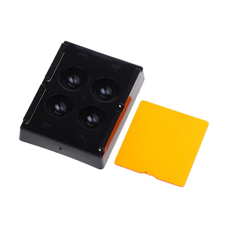 4 отверстия стоматологический затеняющий световой короб композитная смола смешивание скважина светонепроницаемый хранение Хадинг цвет тонирующий футляр стоматологический материал