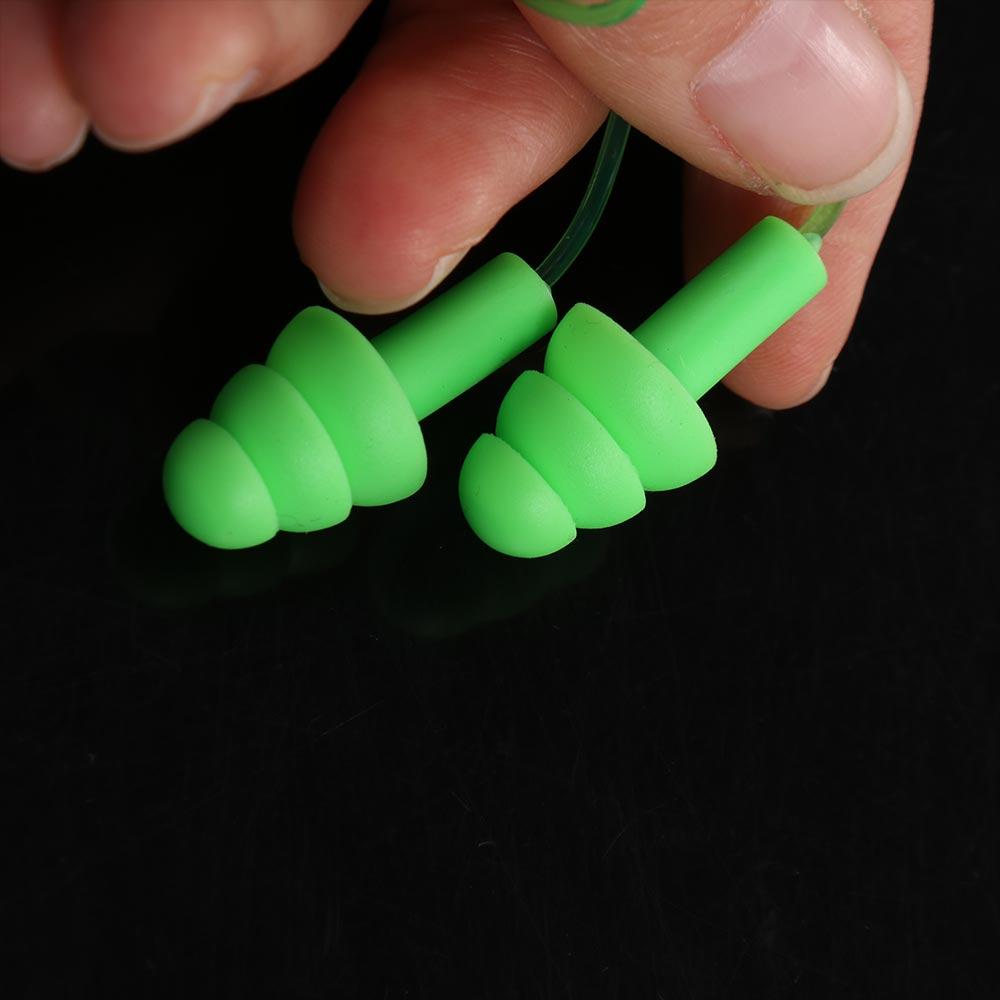Surf Silicone Earplugs Sports Nasal Clip Earplugs with Rope Swim Ear Plugs Silicone Ear Plugs