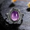 CopperRings Кольца с натуральным аметистом для женщин Свадебные кольца Подарок на годовщину Изящные ювелирные изделия