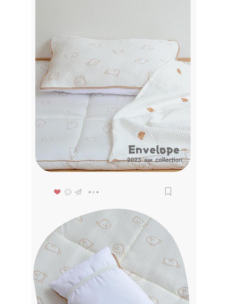 Cartoon Ice Silk Baby Cooling Pillow Towel