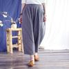 Винтажные полосатые брюки гаремы для женщин эластичная талия свободные летние брюки карманы брюки