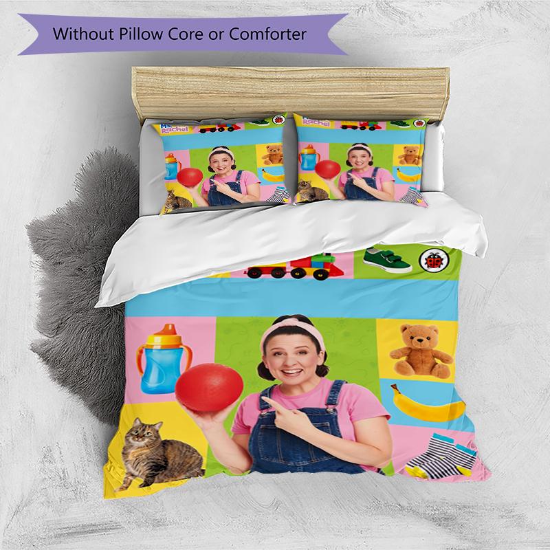 3pcs Ms. Rachel1 pattern bedding set duvet cover set includes duvet cover &pillowcases, perfect all season bedroom decoration & gift