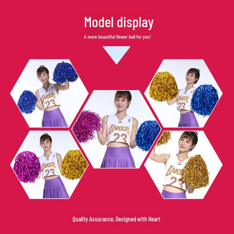 Реквизит для чирлидинга: Помпоны, Цветочные ручки, Разноцветные шары и Ручки