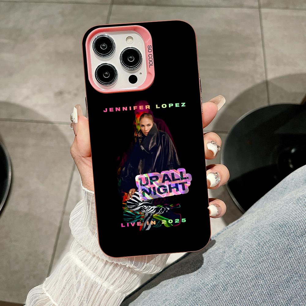 Jennifer Lopez Mobile Cell Phone Case for iPhone 17 16 15 14 13 12 11 X XR XS 8 7 Air Pro Max Plus Translucent Pink Cover