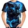 T-Shirt Animal Panther Lion Wolf 3D Print Streetwear T-shirts Boys Girl Casual Fashion Oversized T Shirt Kids Tops Clothing