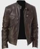 Men's PU Leather Bomber Motorcycle Jacket