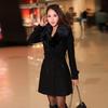 New Autumn and Winter Woolen Women's Coat Korean Style Double-breasted Long Woolen Coat with Large Fur Collar