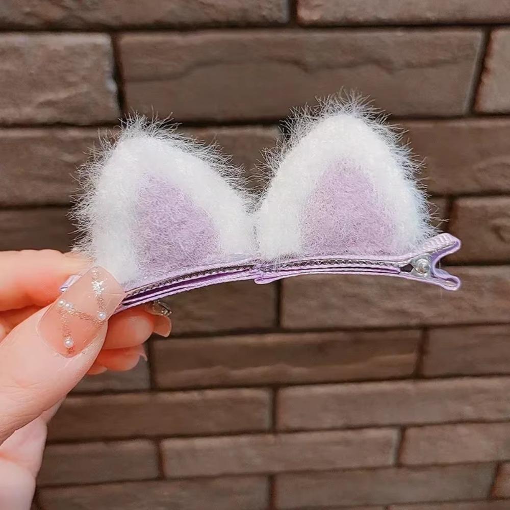 5 Pairs Soft Texture Rabbit Ears Hair Pin 3D Design 3D Hair Pin Hair Accessories For Children