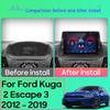 Android Мультимедиа Для Ford Kuga 2 Escape 3 2012 - 2019 Автомагнитола CPU Радио QLED Плеер Навигация Carplay Auto HDR 5G Приборная панель BT