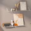 Transparent Floating Wall Shelf Self-adhesive Great Stickiness Thick Bookshelf Bathroom Living Room Ornament Picture Display