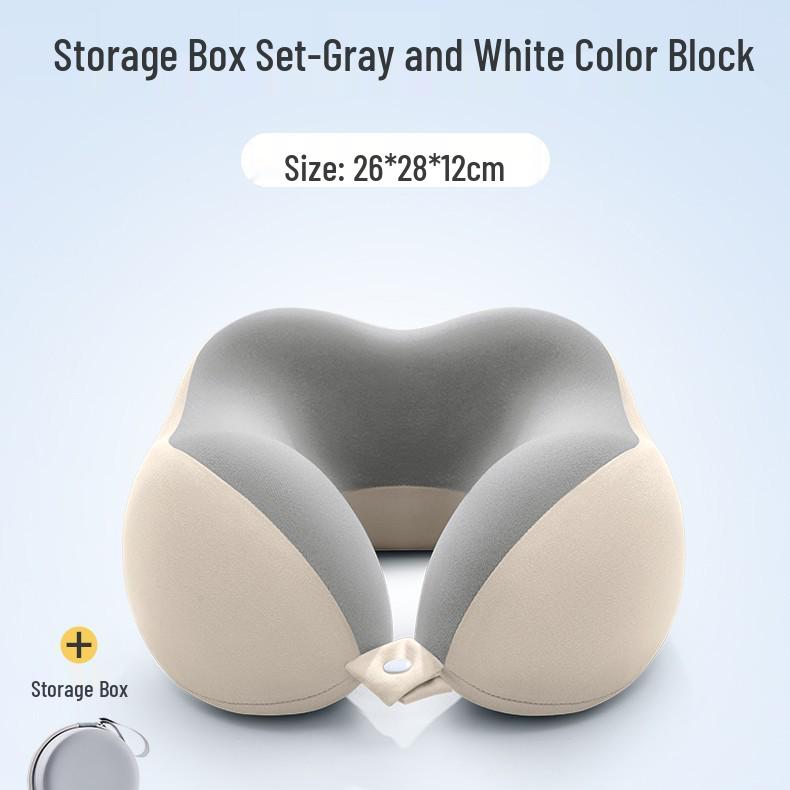 Подушка дорожная U-образной формы с эффектом памяти для самолета и поддержки шеи