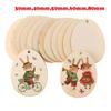 Household Natural Graffiti Drawing Wooden Easter Decorations Wood Slice Easter Eggs Wood Chips