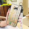 Anti-knock Protective Phone Case For Xiaomi Poco X3 NFC/X3 Pro Durable Oil Painting Phone Holder Wrist Strap Flower Ring