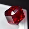 Lab-Created Red Ruby Loose Gemstone Cube Cut 51.25 ct for Jewelry Making and Gem Collections
