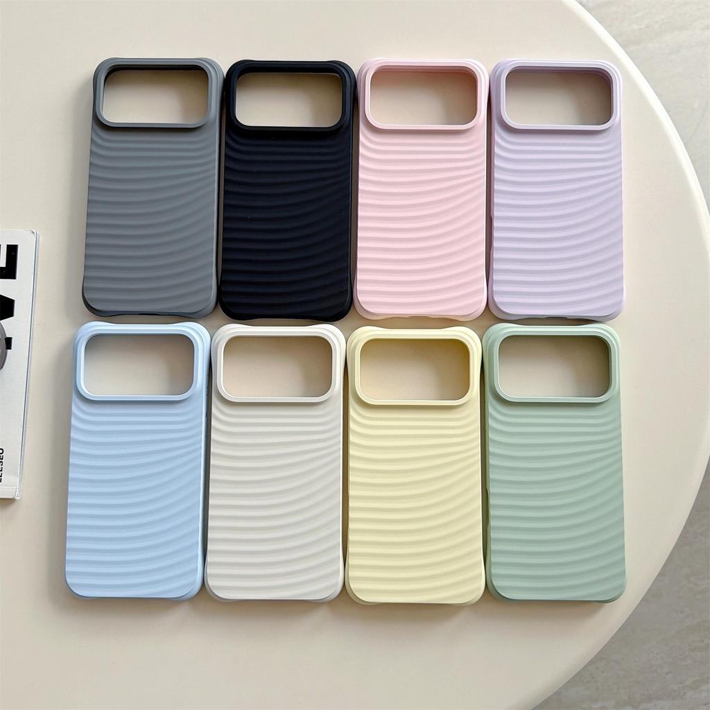 Чехол для iPhone 17 Pro Max с рисунком волны, из жидкого силикона, противоударный чехол для телефона