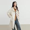 Elva' Island Women's Winter Hooded Double-faced Wool Coat