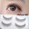 Meiliyue Japanese Style 5 Pairs Slender Cartoon False Eyelashes with Transparent Stem