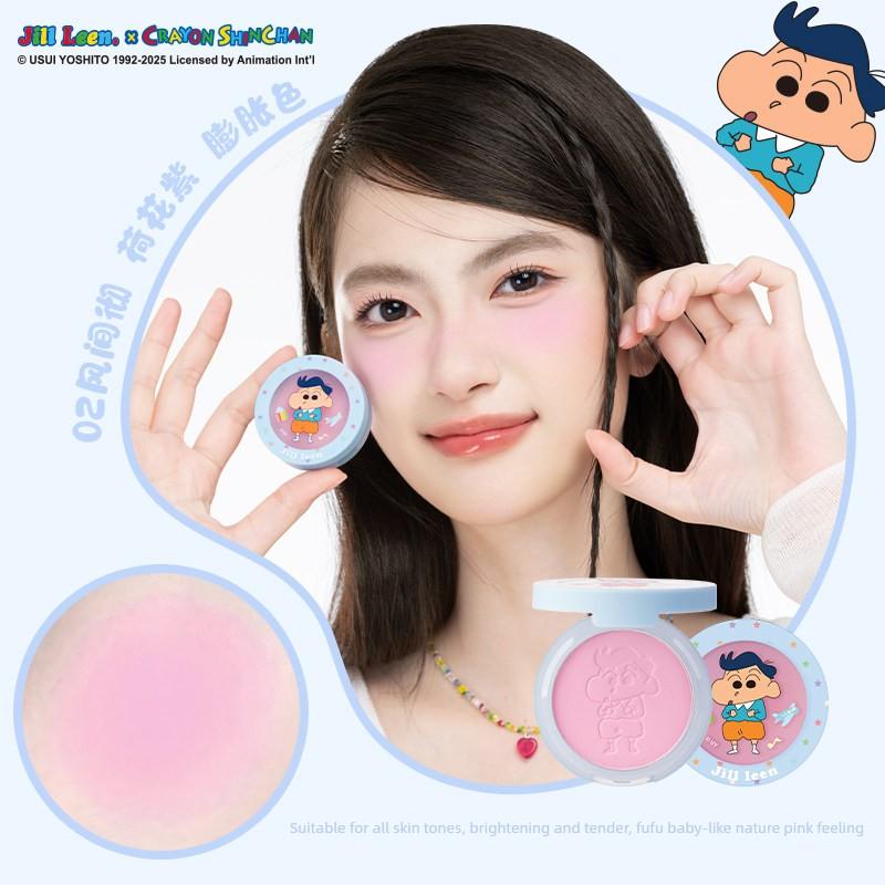 Jillleen Crayon Shin-Chan Baby Single Color Blush Soft Mist Matte Brightening Contouring Matte Atmosphere Expanding and Contracting Effect