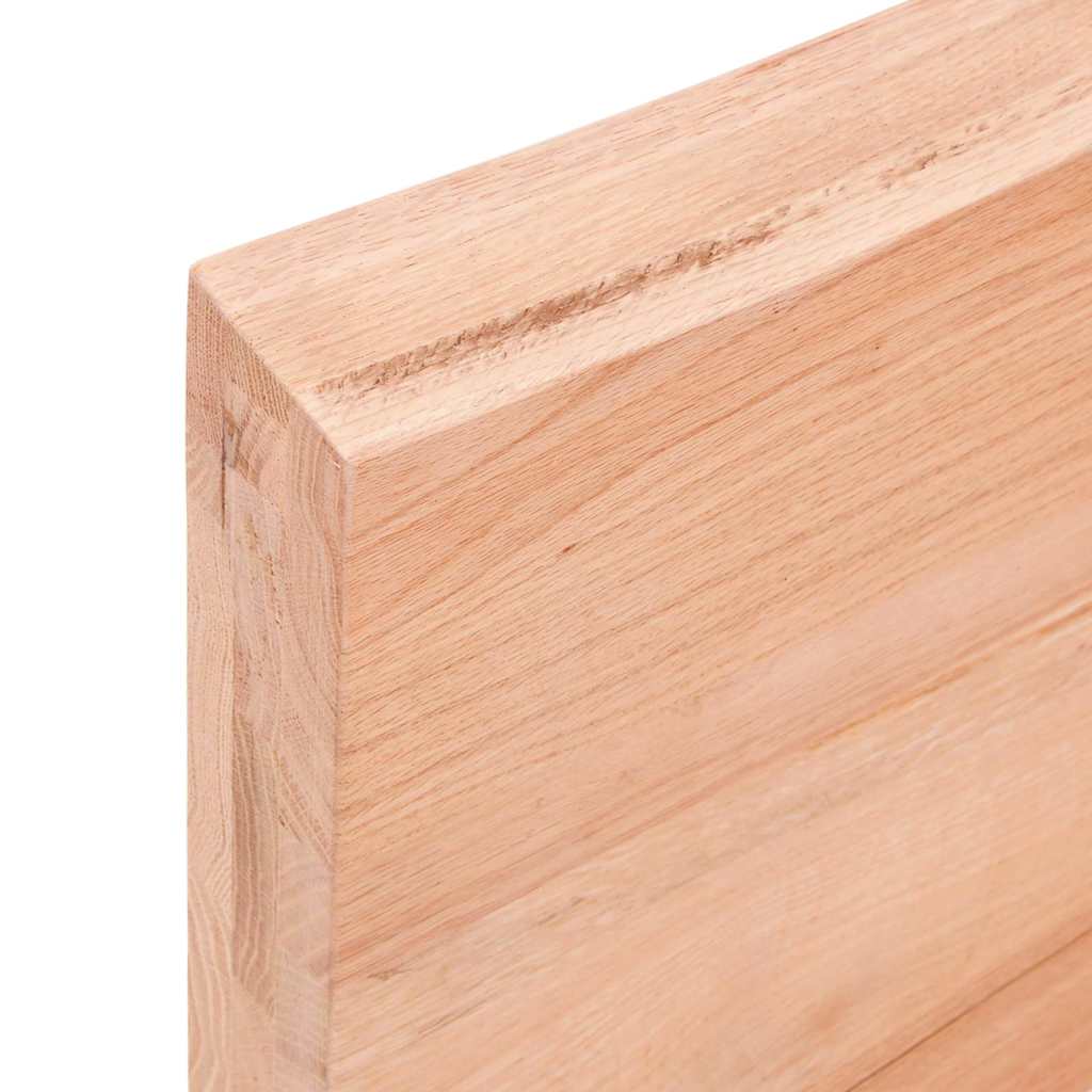 Wall Shelf Light Brown 120 x 50 x (2 6) cm Solid Oak Wood Treated