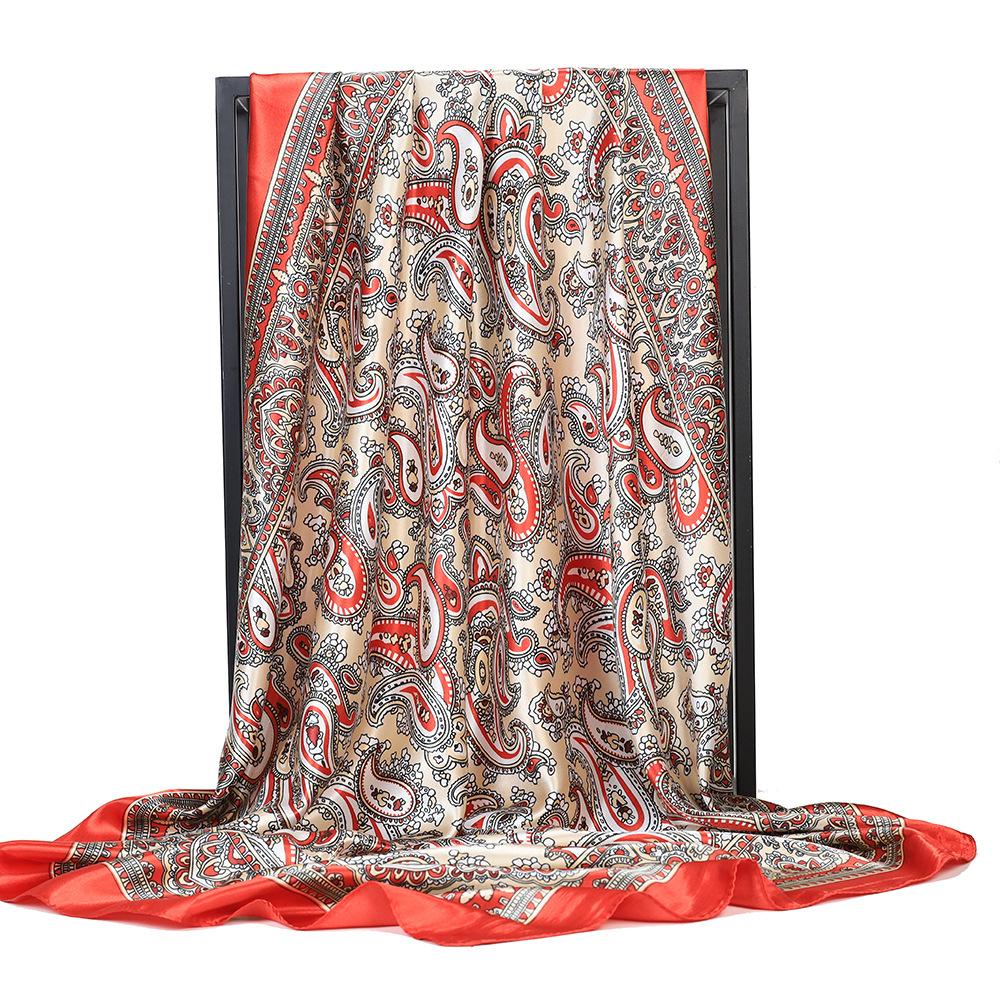 High-quality Luxurious Silk Scarves Headband Scarfs Neck Scarf For Women Chain Silk Scarf Women's Decorative Shawl