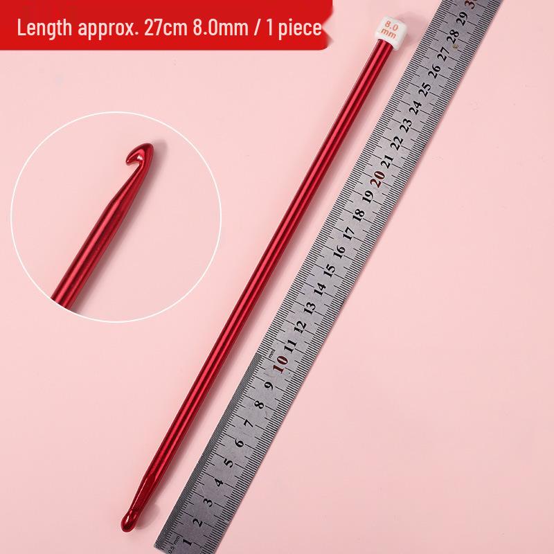 Набор афганских крючков для вязания: Длинные алюминиевые крючки ручной работы и цветная пряжа для проектов вязания своими руками