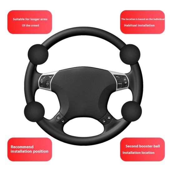 Усилитель рулевого колеса для автомобиля, противоскользящая ручка вращения на 360 градусов, универсальный вращатель рулевого колеса