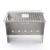 Portable Mini Charcoal Grill Stainless Steel Foldable Compact BBQ Barbecue Stove with Removable Cooking Grid for Outdoor Camping