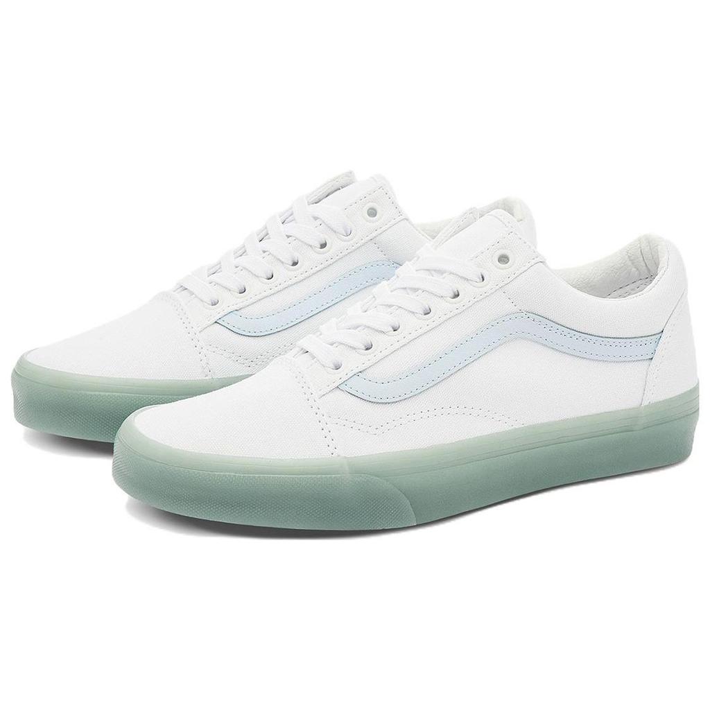 Vans Old Skool Series Canvas Side Stripe Lightweight Durable Low-Top Skate Shoes Unisex Sneaker Light-Blue VN0000SB650