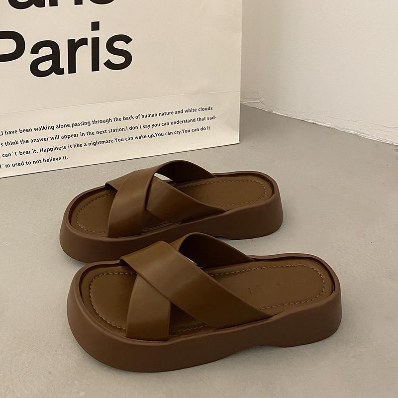 2025 New Gladiator Summer Sandalias Fashion Platform Shoes Woman Flats Elegant Open Toe Slippers Comfort Beach Slides Women Shoe