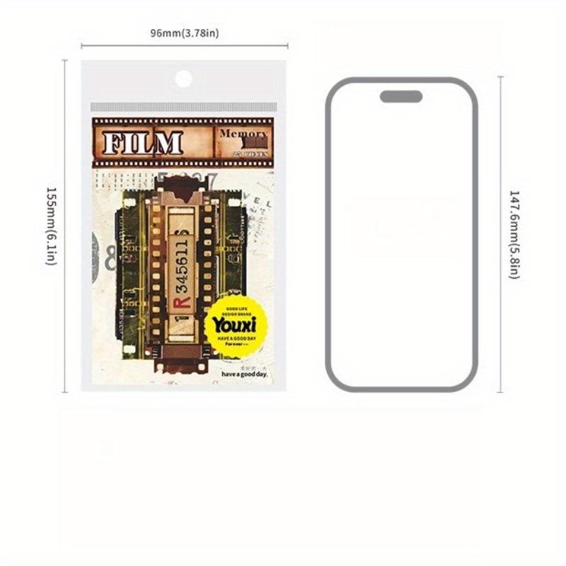 1 шт. материалы для блокнота 25 штук 4 вида серии пленки, стикеры «Прекрасный день», ретро-фильм, твердая карточка, наклейки-материалы для блокнота