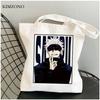 Сумка для покупок Jujutsu Kaisen bolsas de tela, сумка-шоппер из хлопкового полотна bolso, сетчатая многоразовая сумка bolsa compra sacola на заказ