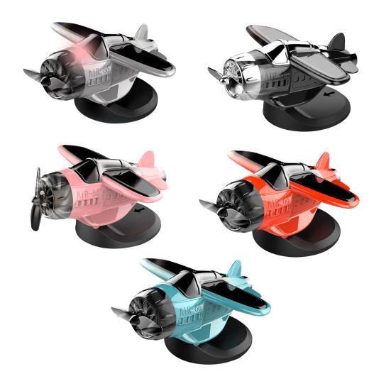 Автомобильный орнамент в виде самолета на солнечной батарее, модель самолета для приборной панели с присоской, вращающийся на 360 градусов пропеллер, аксессуар для дрифта на центральную консоль, вращающийся