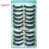 Woman Natural Wispies Lashes 3D Faux Mink Hair Thick Long Eyelashes Extension Tools False Eyelashes