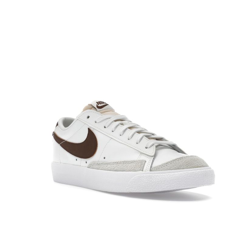 Nike Кроссовки Blazer Low '77 Мужские Summit White Photon Dust Photo Blue Ретро Низкие Кожаные Повседневные Кроссовки для Стиля Жизни DA6364-113