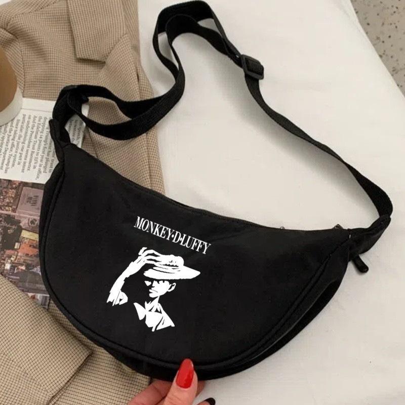 One Piece cartoon print nylon crossbody bag/commuter dumpling bag