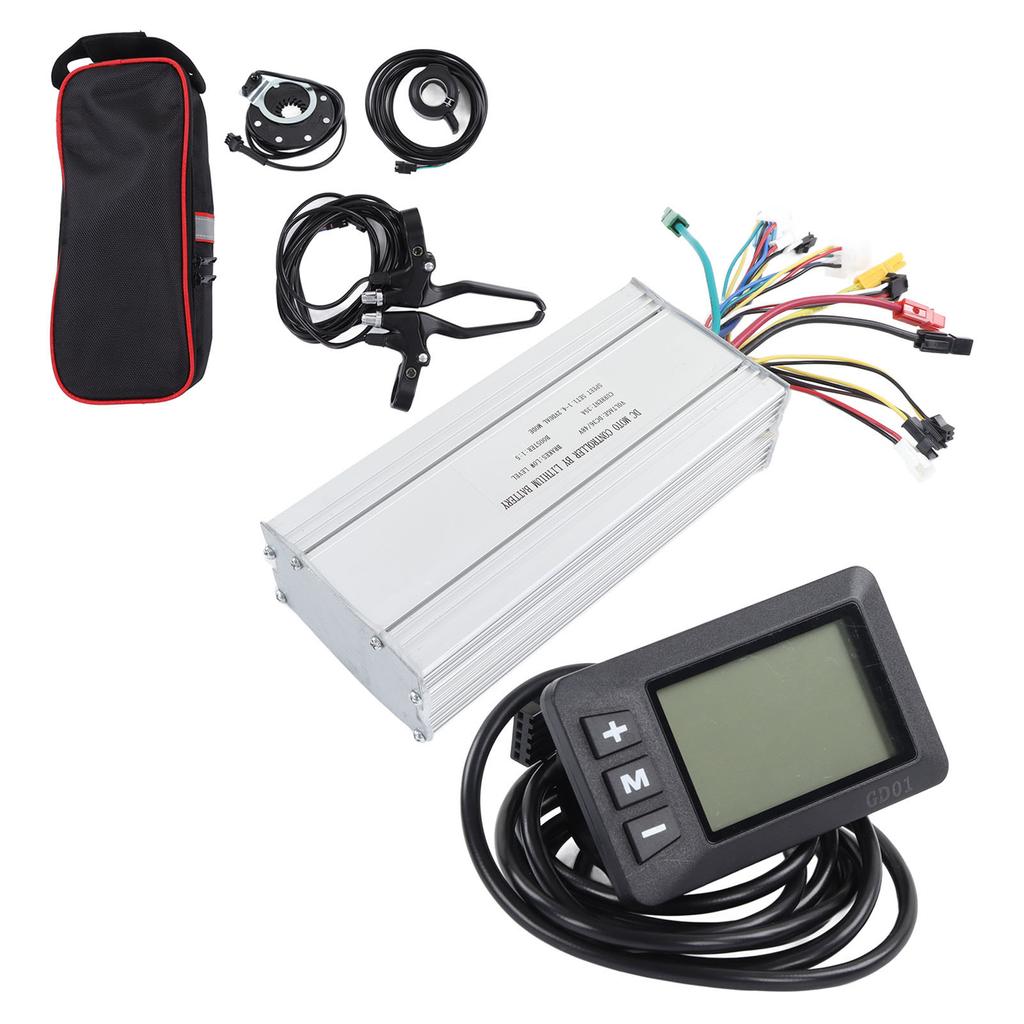 Electric Bike Lithium Battery Modification Kit with Display Screen and DC 36V 48V Motor Controller